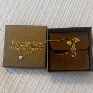 Anna zucckerman solitaire diamond necklace